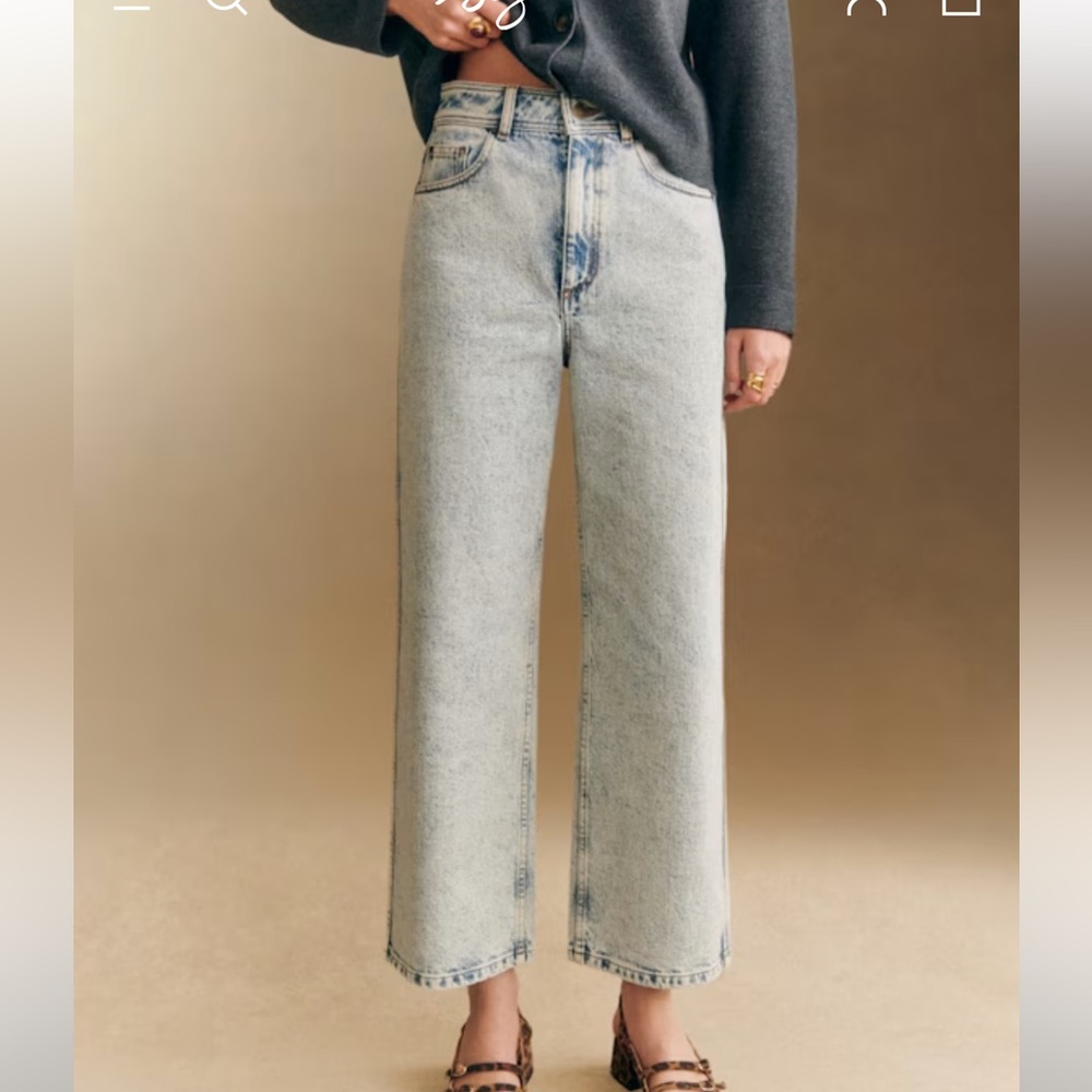 Sezane Le Crop Jeans in Edge Blue